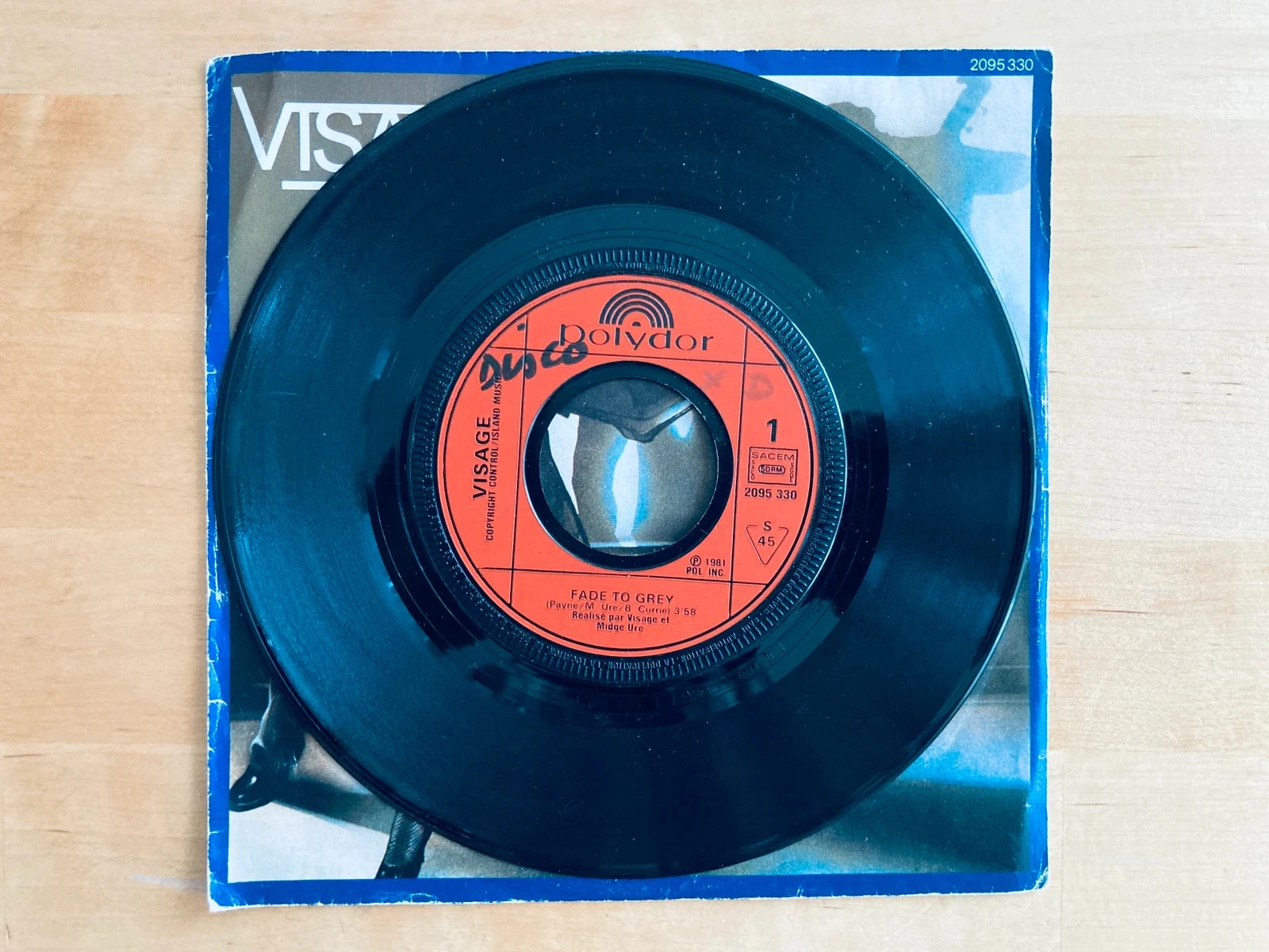 Disco de vinil 45T Visage Fade to Grey. – photo 2